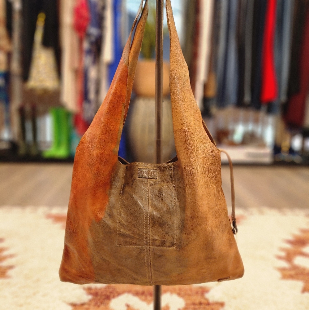 💥SOLD💥BED|STU Distressed Ariel Tan Leather Hobo Bag (RARE COLOR) - Picture 9 of 10